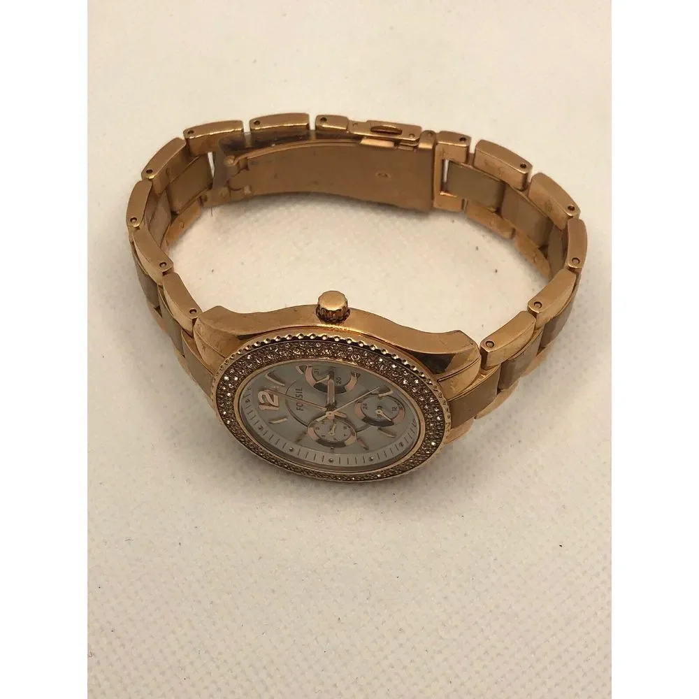 Fossil ES3721 Women's Stainless Steel Analog White Dial Quartz Wrist Watch LP247